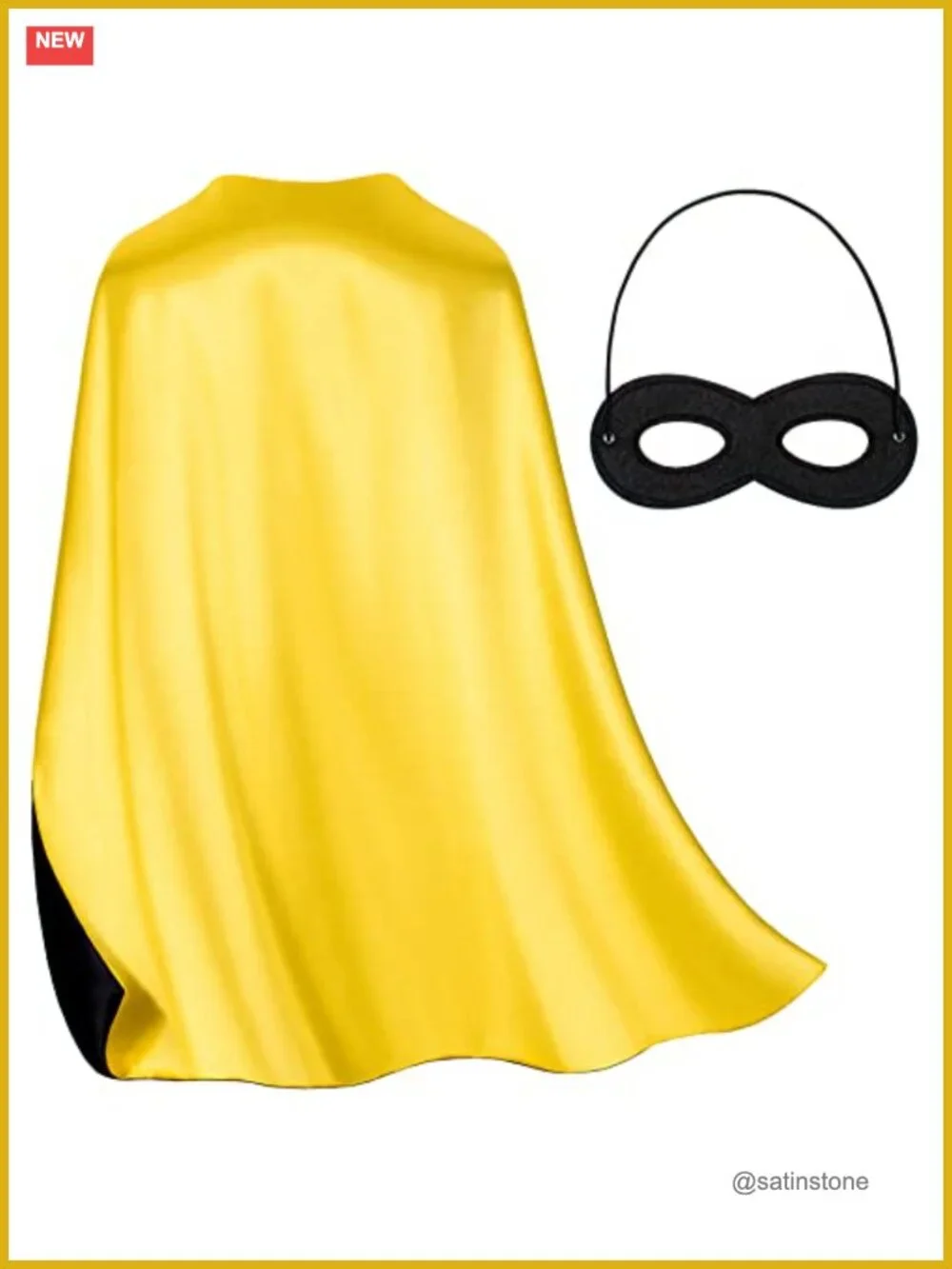 Double-Sided Superhero Cape and Mask Set for Kids Costume Party